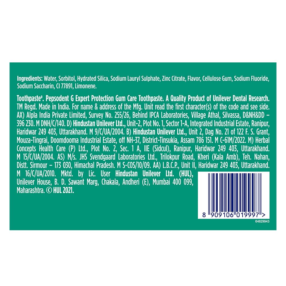 Pepsodent Gum Care Expert Protection Toothpaste 390 gram(130x3)