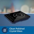Philips HD4995/00 2100W Induction cooktop with soft touch panel | Fast Gas-Free Cooking | No LPG Required with 11 Preset Menus | 3yrs warranty on coil