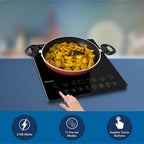 Philips HD4995/00 2100W Induction cooktop with soft touch panel | Fast Gas-Free Cooking | No LPG Required with 11 Preset Menus | 3yrs warranty on coil