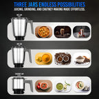 Philips HL7770/00 Mixer Grinder, 800 Watt Powerful motor, 3 Jars,