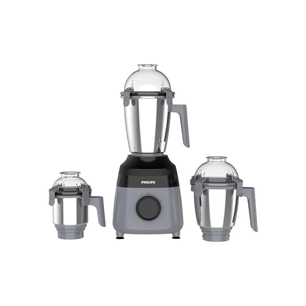 Philips HR7000/00 Mixer Grinder, 750 Watt Powerful motor, 3 Jars