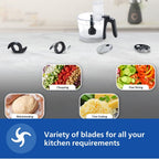 Philips Stainless Steel Mixer Grinder + Food Processor, 3-in-1 750 Watt