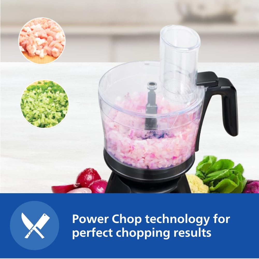Philips Stainless Steel Mixer Grinder + Food Processor, 3-in-1 750 Watt