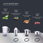 Philips Stainless Steel Viva Collection HL7701/00 Mixer Grinder, 750 Watts, 4 Jars
