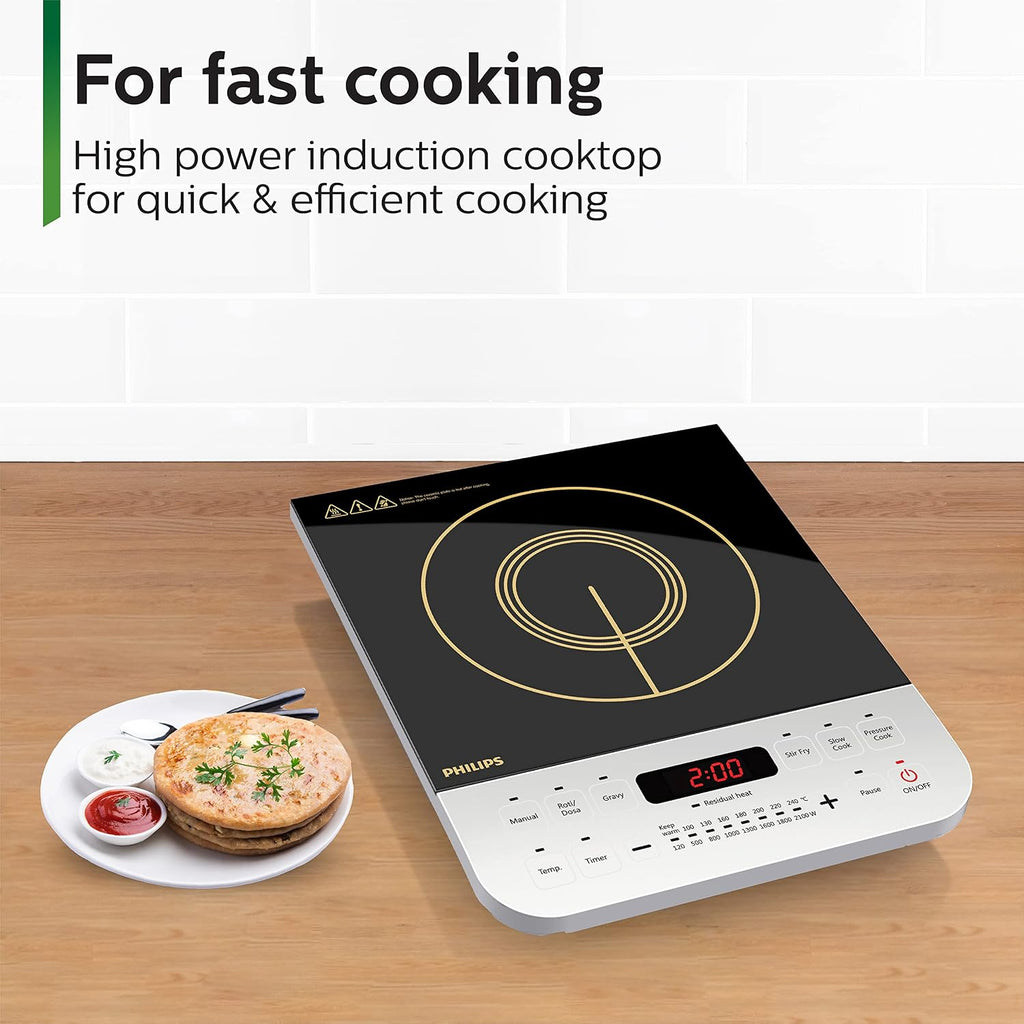 Philips Viva Collection HD4928/01 2100-Watt Induction Cooktop (Black) (Pack of 2)