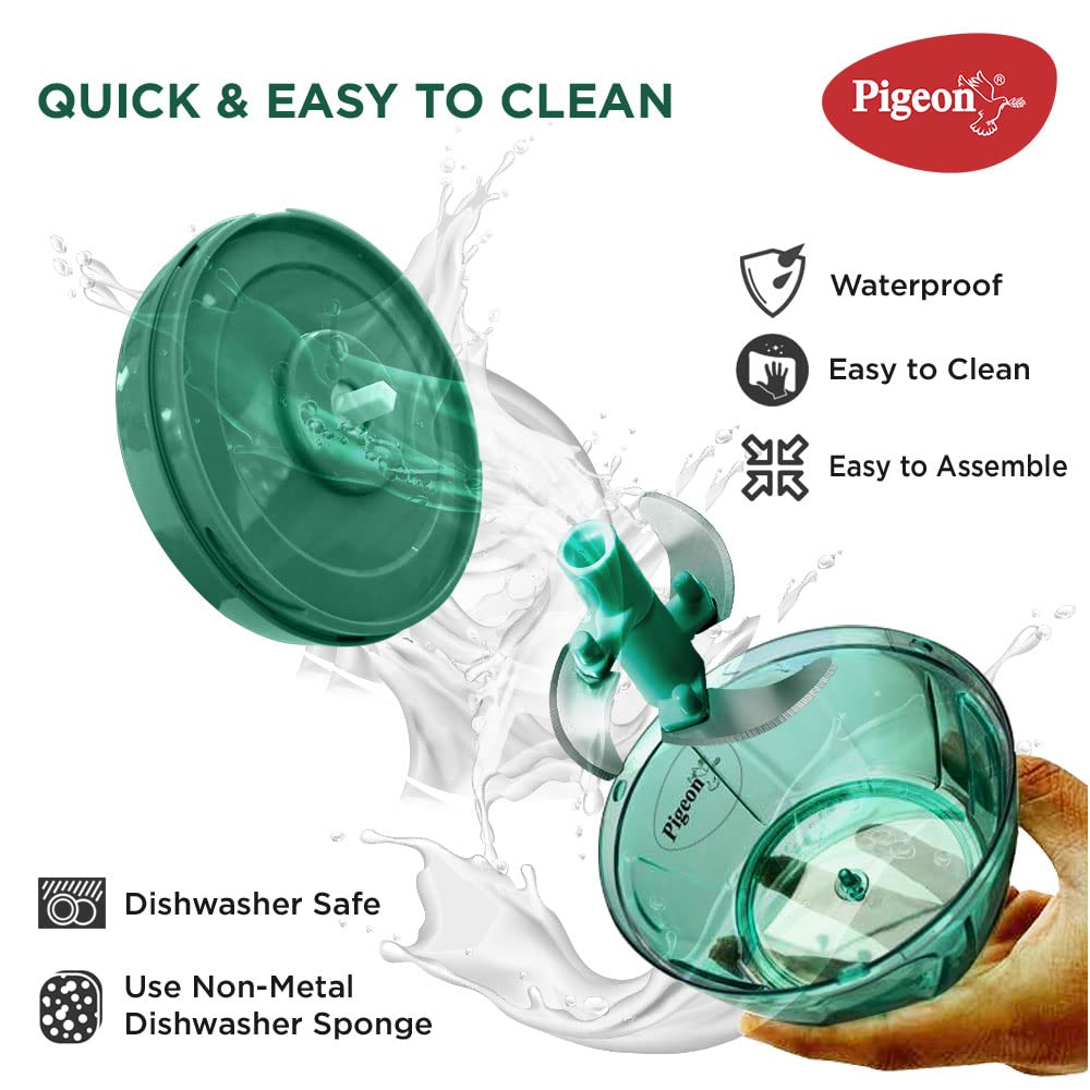 Pigeon Polypropylene Mini Handy and Compact Chopper with 3 Blades for Effortlessly Chopping
