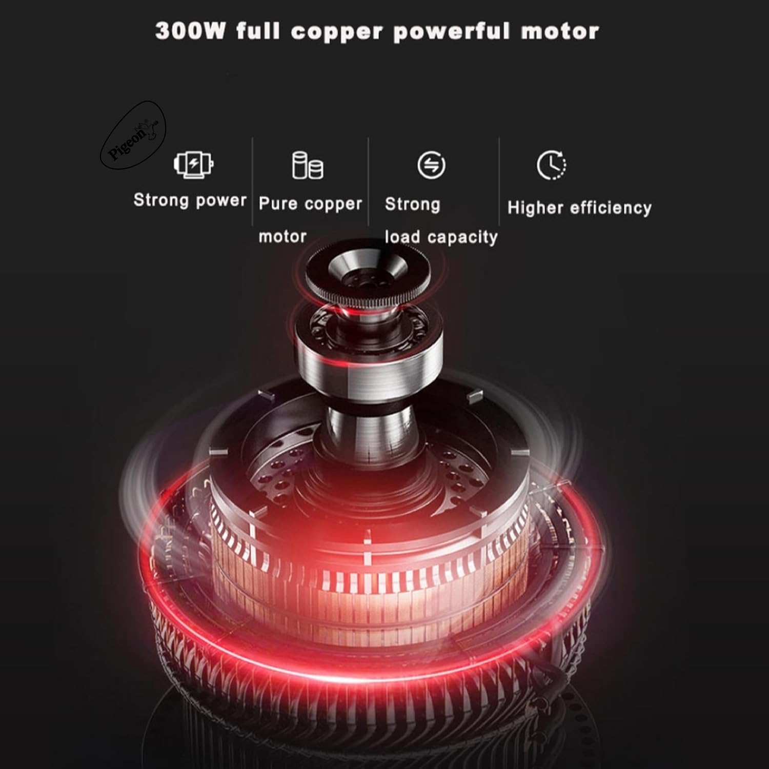 Pigeon Ultra Fast Electric 300 Watts Electric Chopper For Kitchen, Twin Blade Technology, 600 Ml