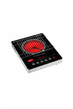 Pigeon by Stovekraft Infrared Cook & Grill 2000W Cooktop | Works with ALL Cookware (Non-Induction Too!) | Tandoor Grill Function | Touch Control | Timer | Auto Shut-Off | BIS | 2 Year Warranty | Black