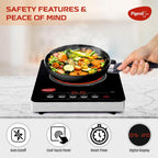 Pigeon by Stovekraft Infrared Cook & Grill 2000W Cooktop | Works with ALL Cookware (Non-Induction Too!) | Tandoor Grill Function | Touch Control | Timer | Auto Shut-Off | BIS | 2 Year Warranty | Black