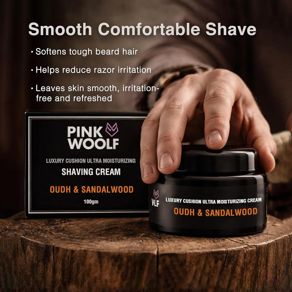 Pink Woolf Shaving Cream for Men 100g