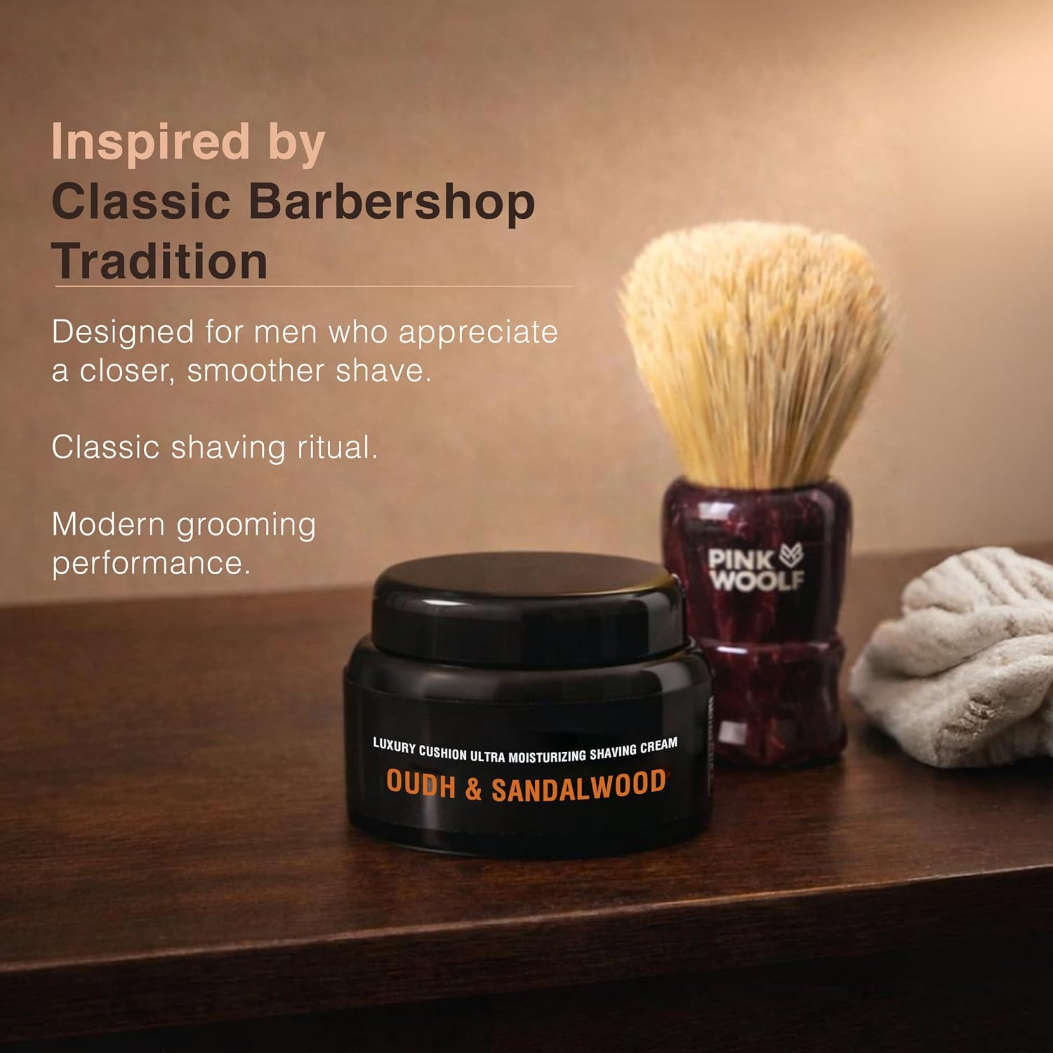 Pink Woolf Shaving Cream for Men 100g