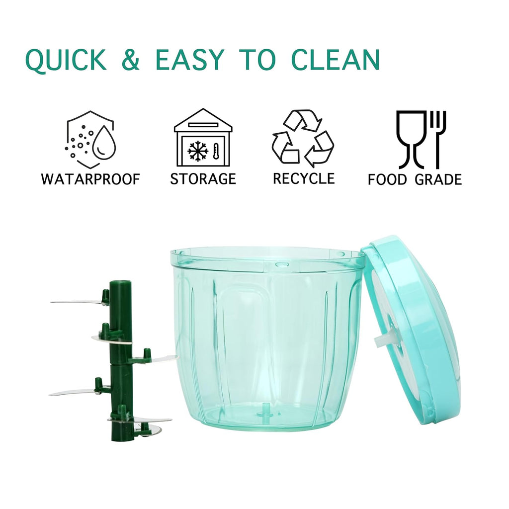 Plastic Manual Vegetable Chopper for Kitchen (Multi Colour) (900 ml)