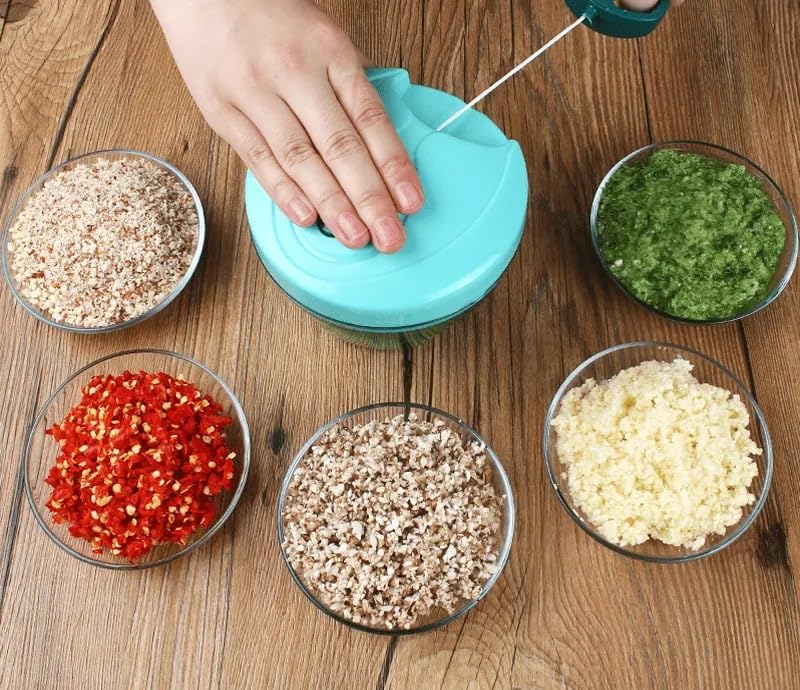 Plastic Manual Vegetable Chopper for Kitchen (Multi Colour) (900 ml)
