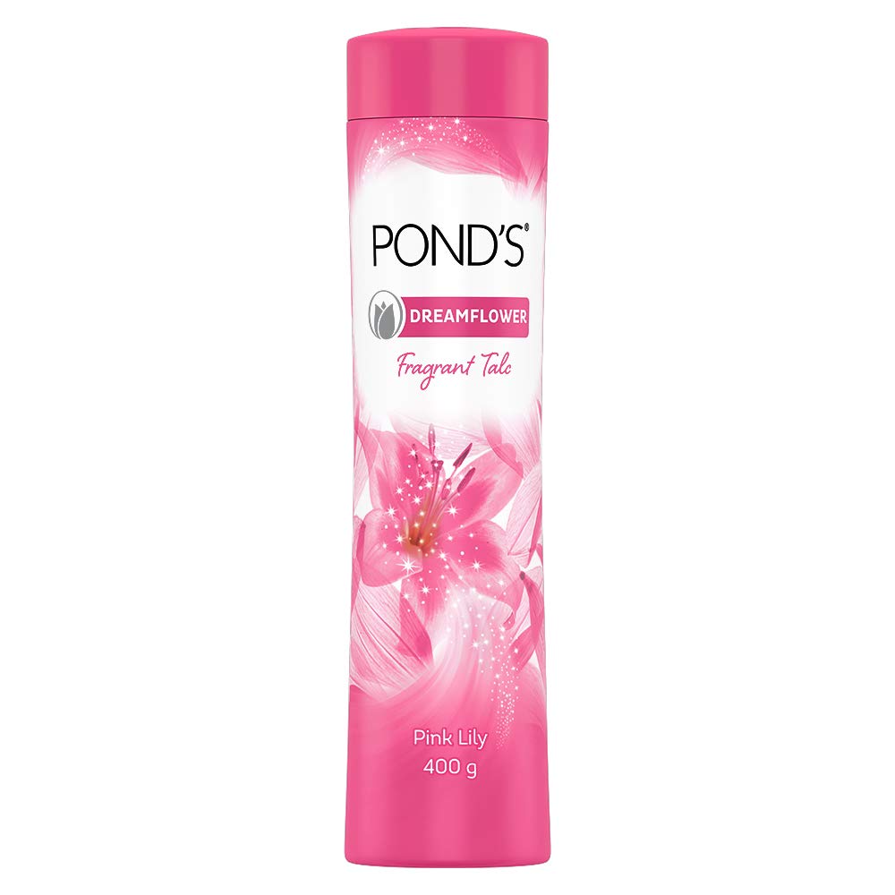 Pond's Dreamflower Fragrant Talcum Powder, Pink Lily, 400 G