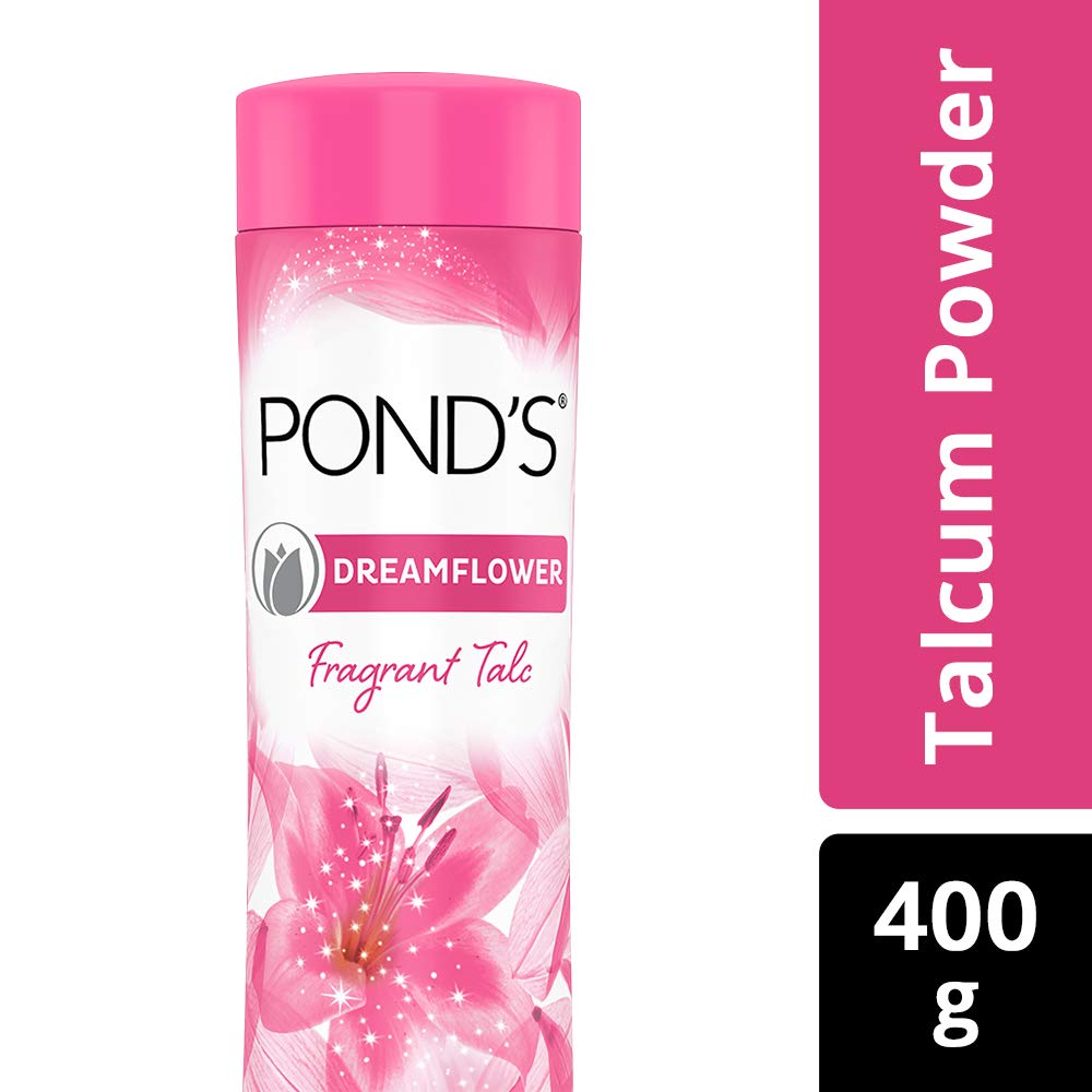 Pond's Dreamflower Fragrant Talcum Powder, Pink Lily, 400 G