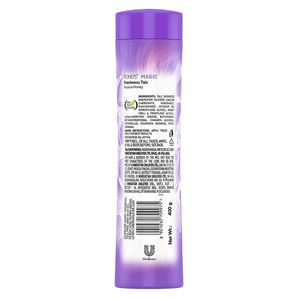 Pond's Dreamflower Fragrant Talcum Powder, Pink Lily, 400 G