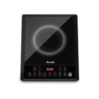 Preethi Indicook IC124 | 2100-Watt Induction Cooktop | Fast Gas-Free Cooking | No LPG Required | 3 Year Coil Warranty | Voltage surge protetion |Preset Indian Menus | Crystal Glass Plate | Black