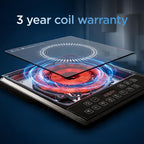 Preethi Indicook IC124 | 2100-Watt Induction Cooktop | Fast Gas-Free Cooking | No LPG Required | 3 Year Coil Warranty | Voltage surge protetion |Preset Indian Menus | Crystal Glass Plate | Black