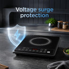 Preethi Indicook IC124 | 2100-Watt Induction Cooktop | Fast Gas-Free Cooking | No LPG Required | 3 Year Coil Warranty | Voltage surge protetion |Preset Indian Menus | Crystal Glass Plate | Black