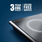 Preethi Indicook IC124 | 2100-Watt Induction Cooktop | Fast Gas-Free Cooking | No LPG Required | 3 Year Coil Warranty | Voltage surge protetion |Preset Indian Menus | Crystal Glass Plate | Black
