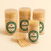 Ecovera Wooden Toothpicks - 1000 Sticks (4 Packs of 250)