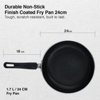 Prestige Aluminium Omega Select Plus IB Non-Stick Fry pan, 24 cm, Multicolour, Medium