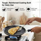 Prestige Aluminium Omega Select Plus IB Non-Stick Omni Tawa, 250 mm, Multicolour, Medium