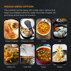 Prestige IRIS ECO 1200 W Induction Cooktop with automatic voltage regulator |Indian Menu option|Power Saver|Timer with User Pre-Set|1 year warranty|Black