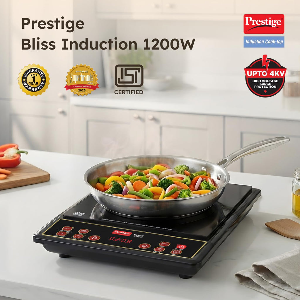 Prestige Induction Cooktop -Bliss 1200 W,Black