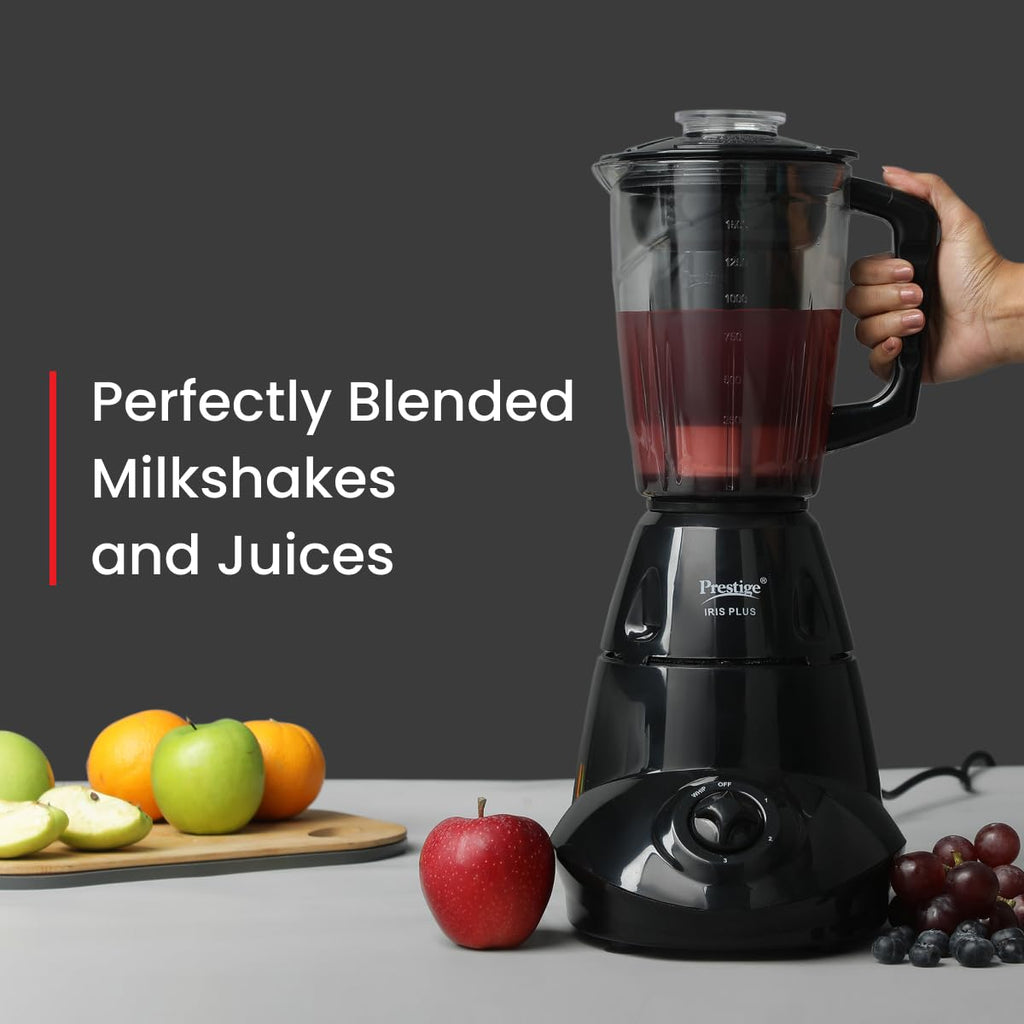 Prestige Iris 750 Watt Mixer Grinder with 4 Jars (3 Stainless Steel + 1 Juicer)