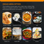 Prestige Iris Plus 1600 Watts Induction Cooktop | 4KV Surge Protection | 6 Preset Indian Menu Options & Timer | Soft Touch Button | Easy to Clean | Portable | 1Y Warranty | Black | BIS Certified