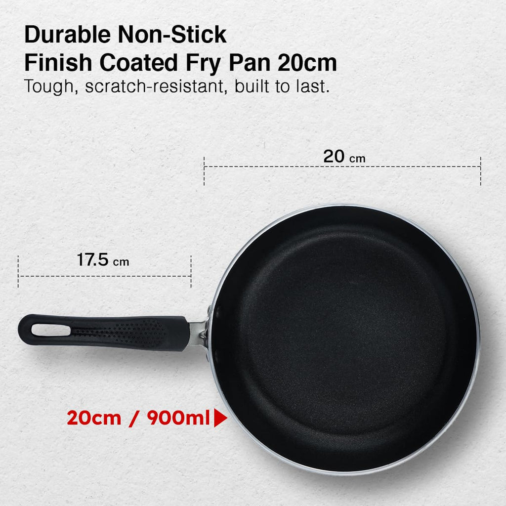 Prestige Non-Stick Fry Pan 20cm | OSP IB | Gas & Induction Compatible | PFOA Free | Metal Spoon Friendly | Sturdy Handle | 1Y Warranty | ISI Certified
