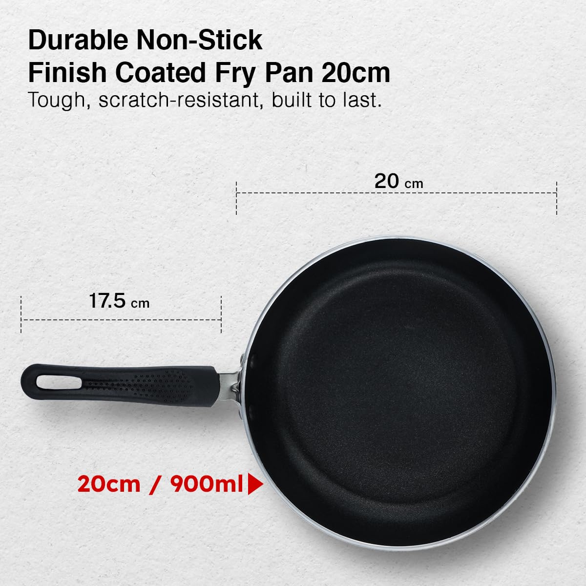 Prestige Non-Stick Fry Pan 20cm | OSP IB | Gas & Induction Compatible | PFOA Free | Metal Spoon Friendly | Sturdy Handle | 1Y Warranty | ISI Certified