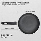 Prestige Aluminium Omega Deluxe Granite Fry Pan with Lid, 28 cm, Black (3 litres)