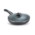 Prestige Aluminium Omega Deluxe Granite Fry Pan with Lid, 28 cm, Black (3 litres)