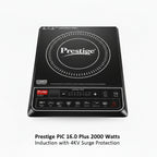 Prestige PIC 16.0 Plus 2000 Watts Induction Cooktop | 4KV Surge Protection | 8 Preset Indian Menu Option with Timer