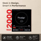 Prestige PIC 3.1 V3 2000 Watts Induction Cooktop | Patented Automatic Whistle Counter | 4KV Surge Protection | 7 Preset Indian Menu Options With Timer | Touch Button | Black | 1Y Warranty | BIS