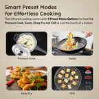 Prestige PIRC 1.0 2200 Watts Infrared Cooktop | Preset Indian Menu Options & Timer | Compatible With Any Metal Cookware With Flat Bottom | Easy to clean | Portable | Black | 1Y Warranty | BIS