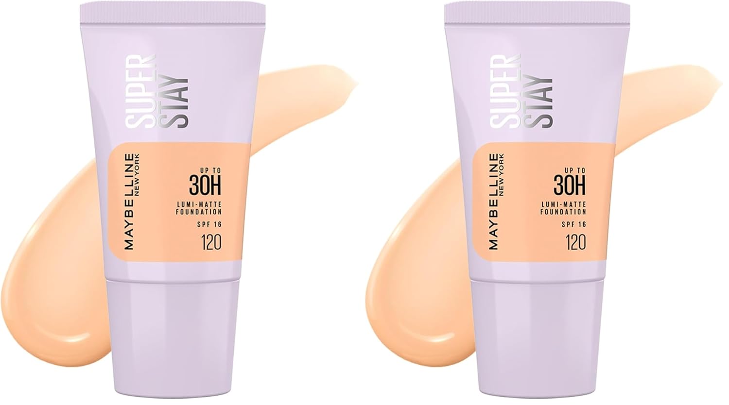 Maybelline New York Super Stay Lumi Matte Liquid Foundation, 120 (Pack of 2)