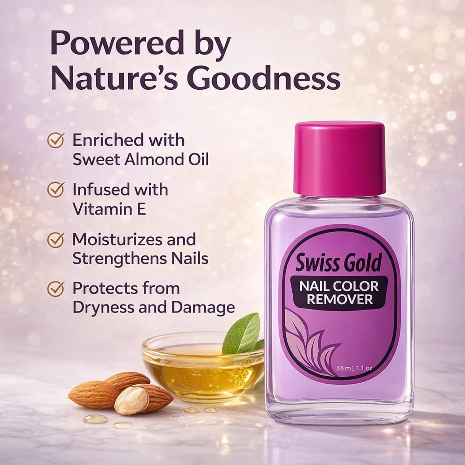 Nail Polish Remover | Quick &amp; Gentle Nail Paint Remover for Gel