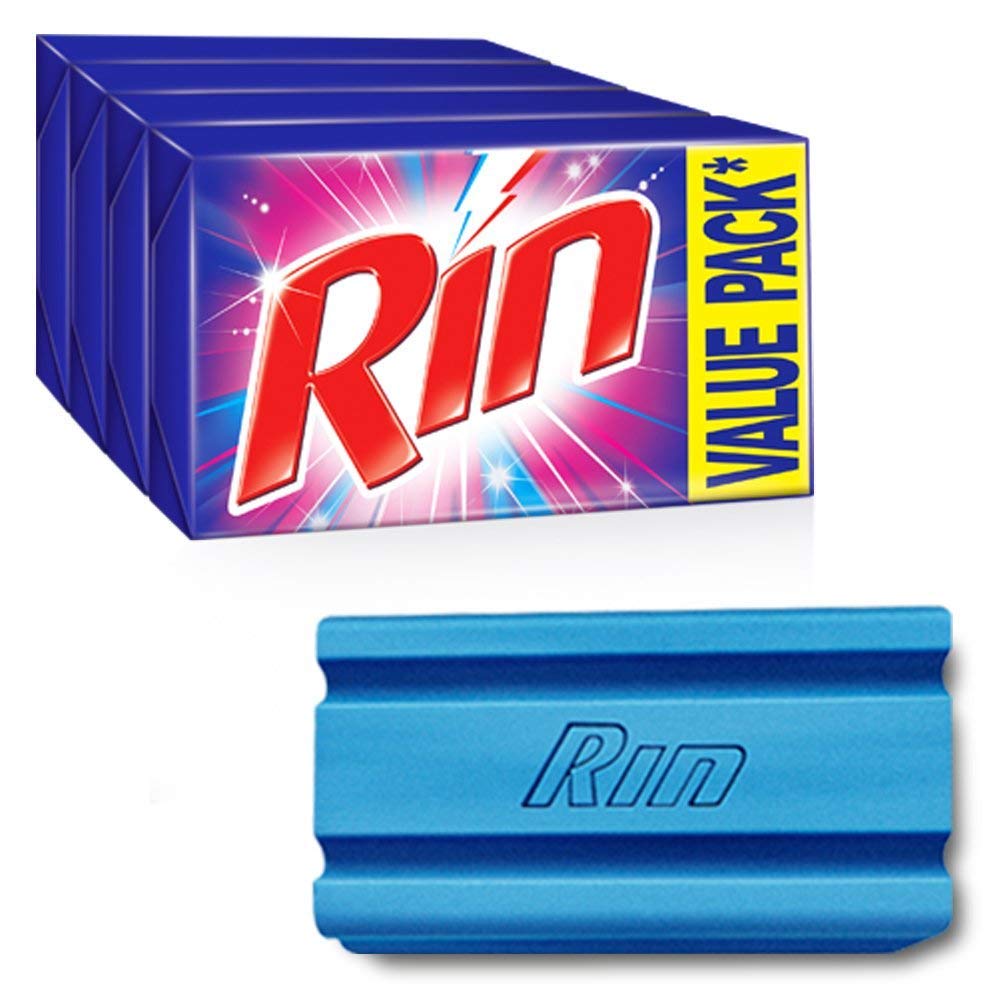RIN Detergent Bar - 250 g (Pack of 4)