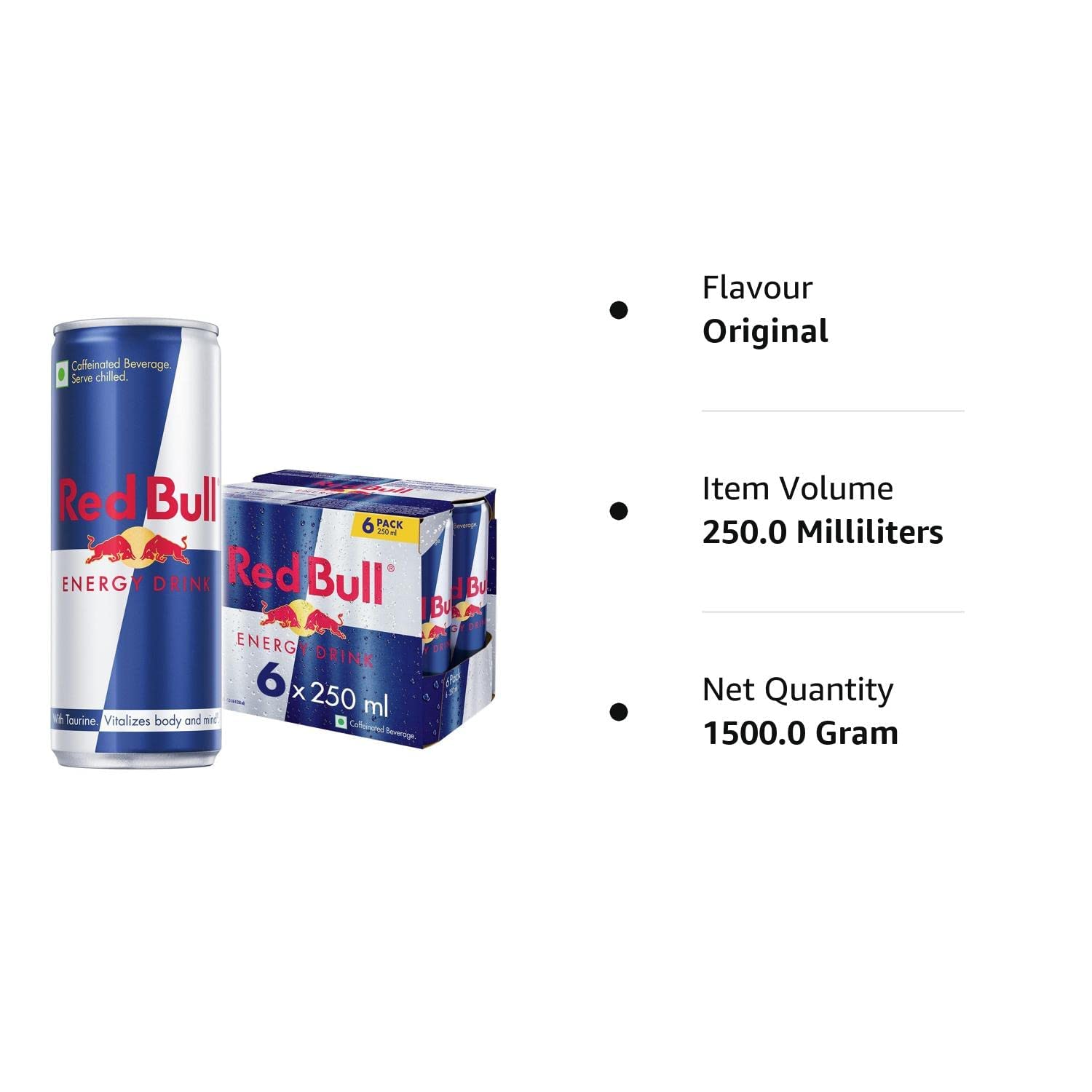 Red Bull Energy Drink, 250 ml (6 Pack)