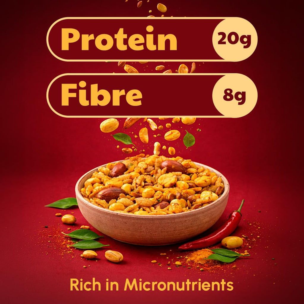 Right Shift High Protein Roasted Mixture - Navrattan Pack of 2 (250g x 2)