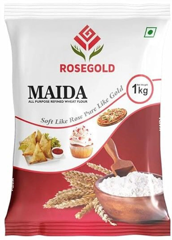 RoseGold Maida | for Baking & Cooking | Soft, Smooth & Fluffy Results (1 kg)