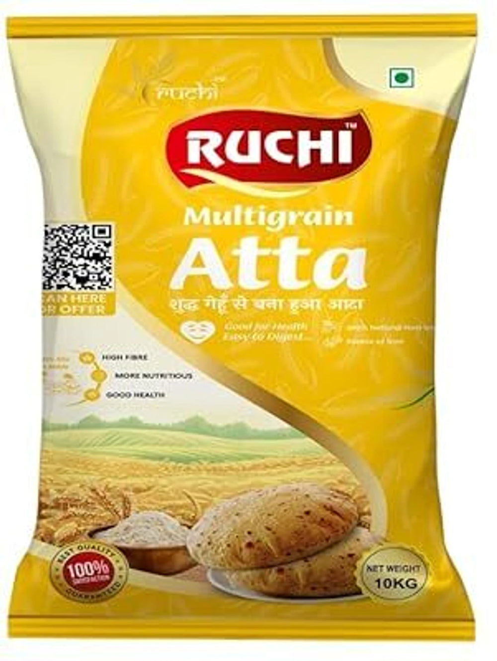 RUCHI Chakki Fresh Multigrain Flour High Fibre Nutritious Atta (10 kg)