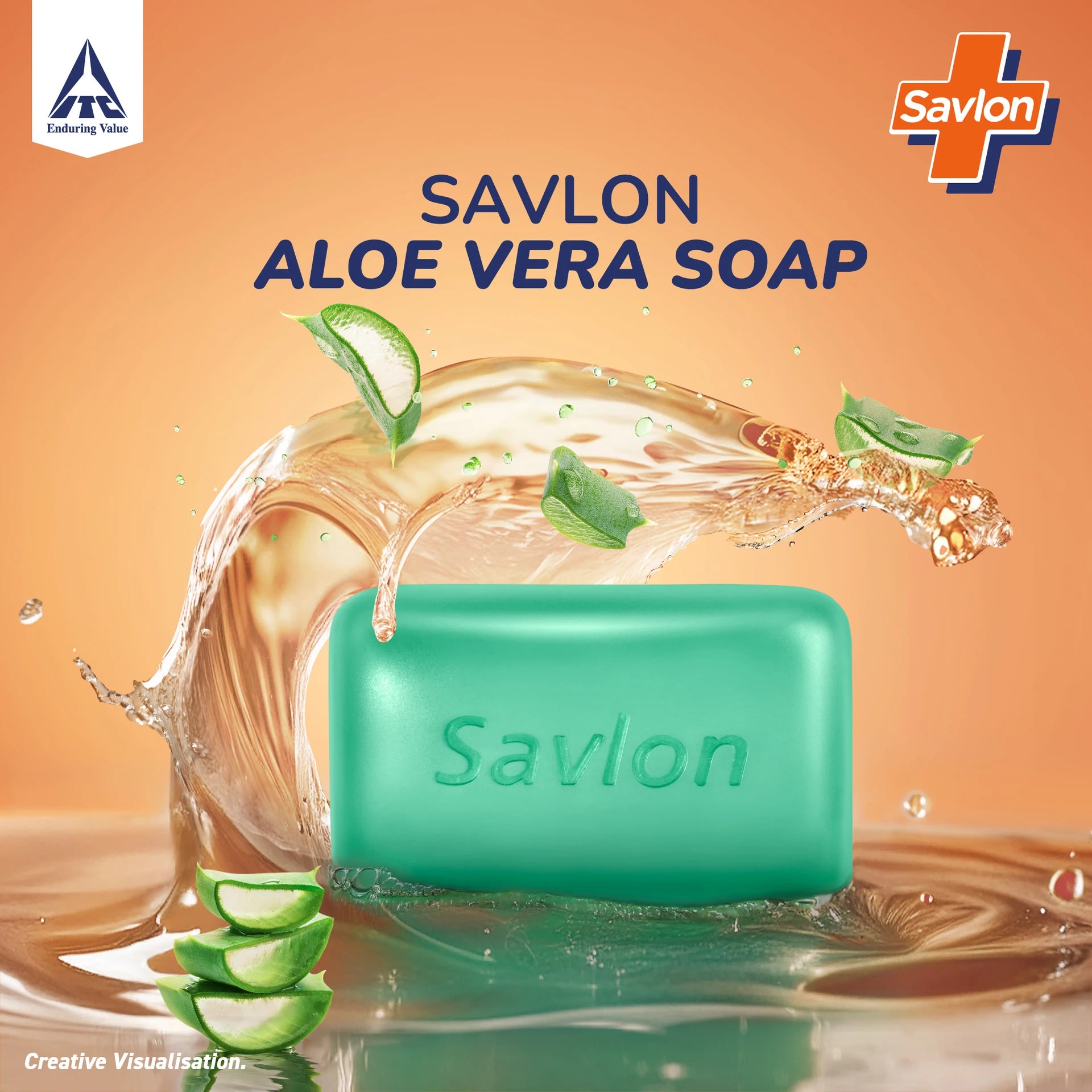 Savlon Aloe Vera with Glycerin Soap Bar, Combo Pack, 125gx8