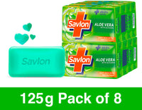 Savlon Aloe Vera with Glycerin Soap Bar, Combo Pack, 125gx8