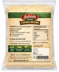 SABISH Fresh Chana Besan 1kg | PET Jar with Free Spoon (1 kg)