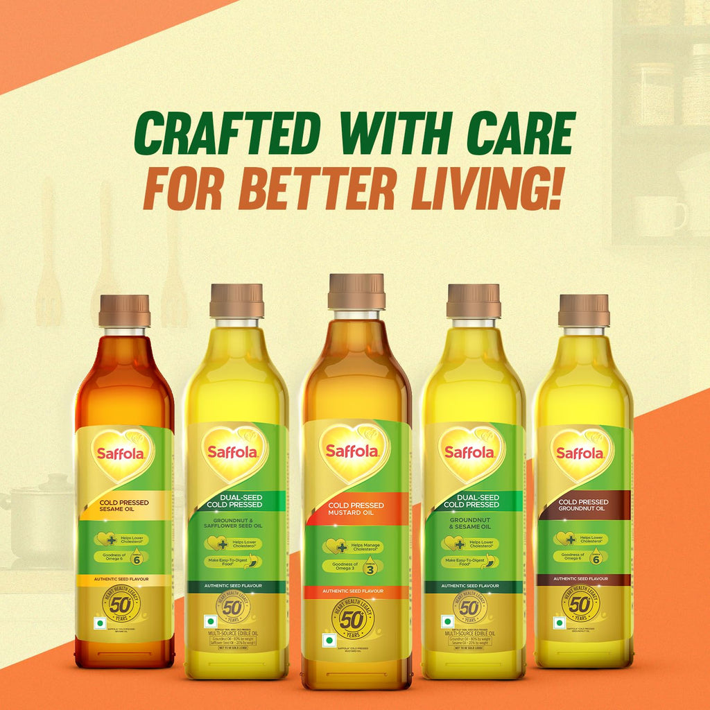 Saffola Cold Pressed Mustard Oil 1L