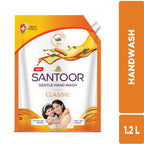 Santoor Classic Gentle Hand Wash with Natural goodness of Sandalwood & Tulsi, 1200ml